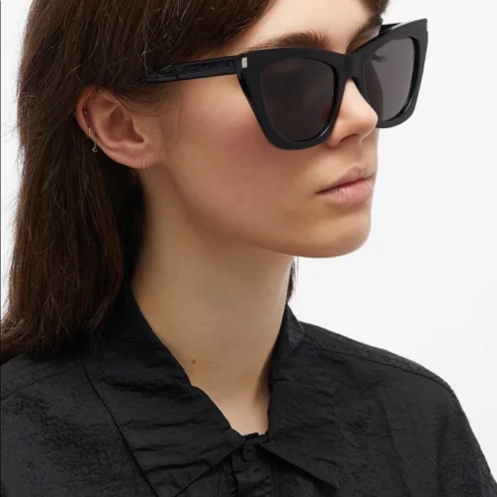 Saint Laurent Kate Sunglasses. Black